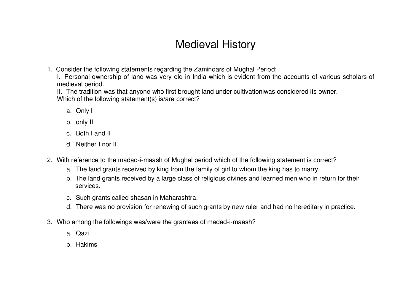 IAS GS Medieval History Question Bank - Page 2