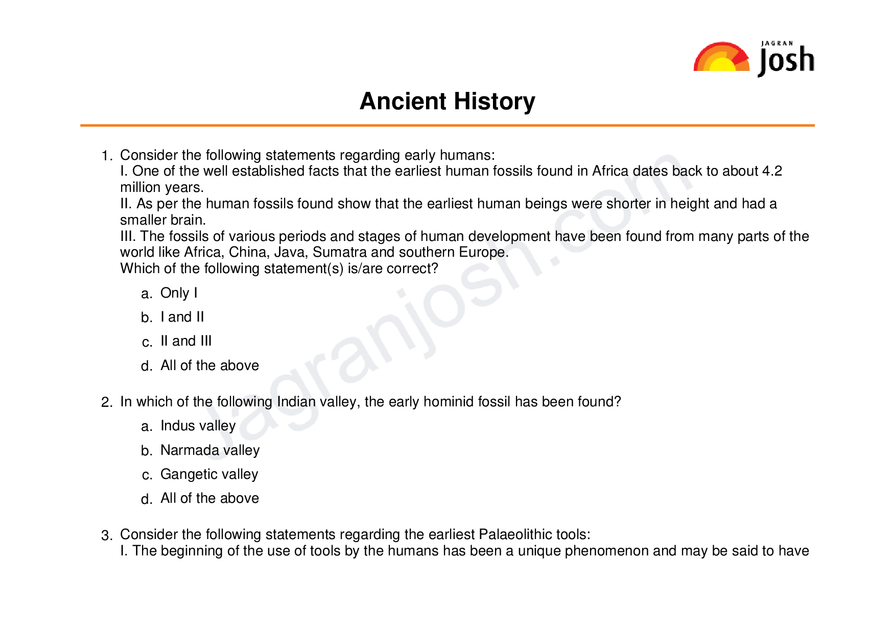 IAS GS Indian History Question Bank - Page 2