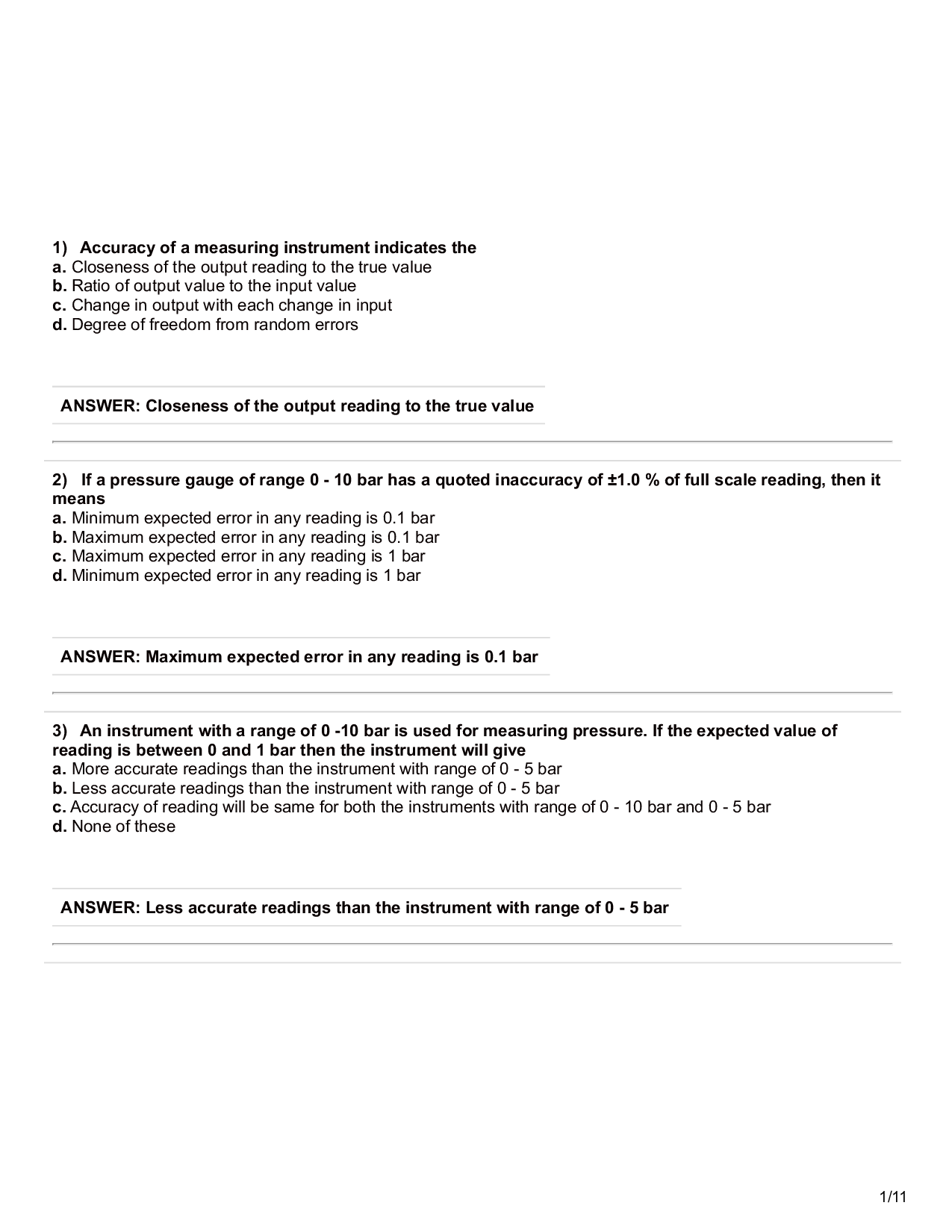 Electrical And Electronics Measurement Objective Type Questions With Answer - Page 2