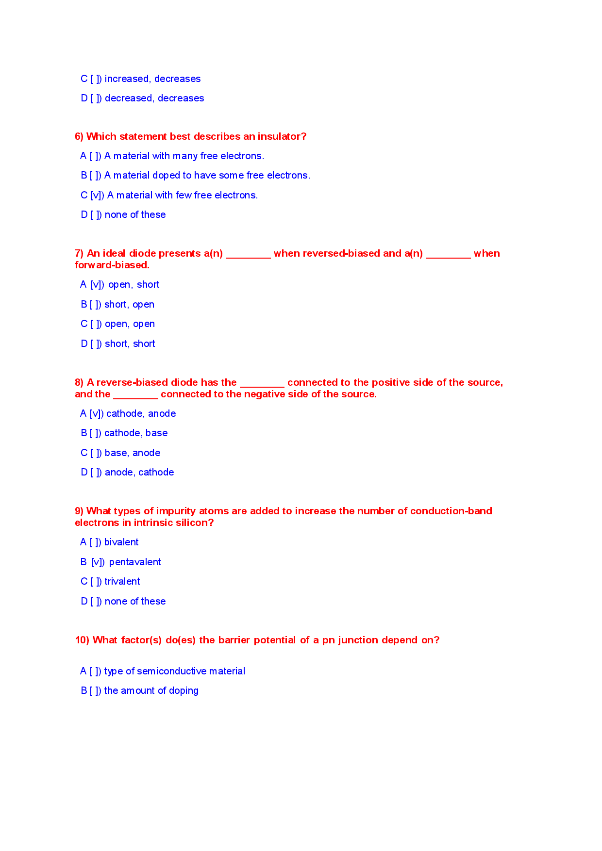 Electronics Devices And Circuits Objective Type Questions With Answer - Page 3