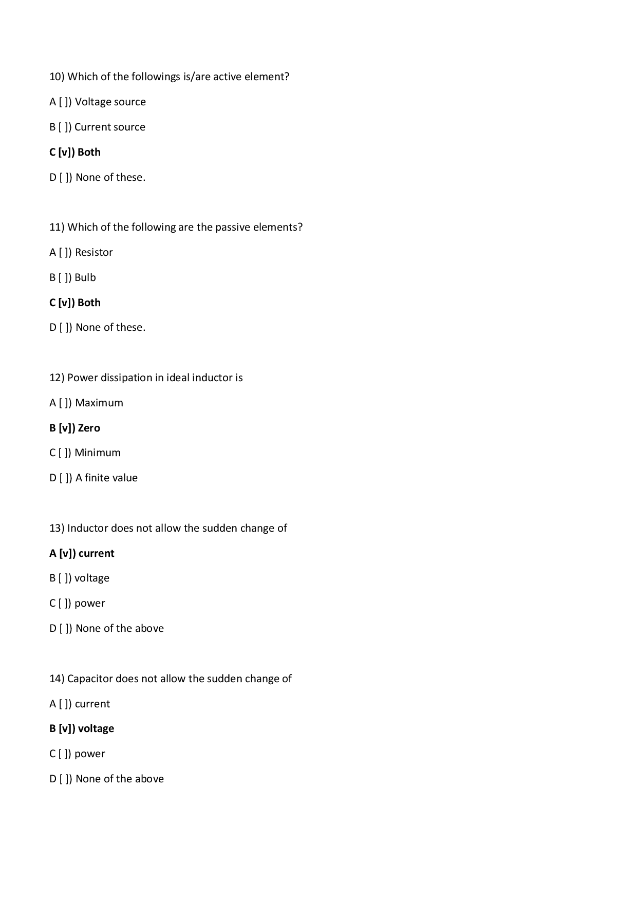 Basic Electrical Objective Type Questions With Answer - Page 4