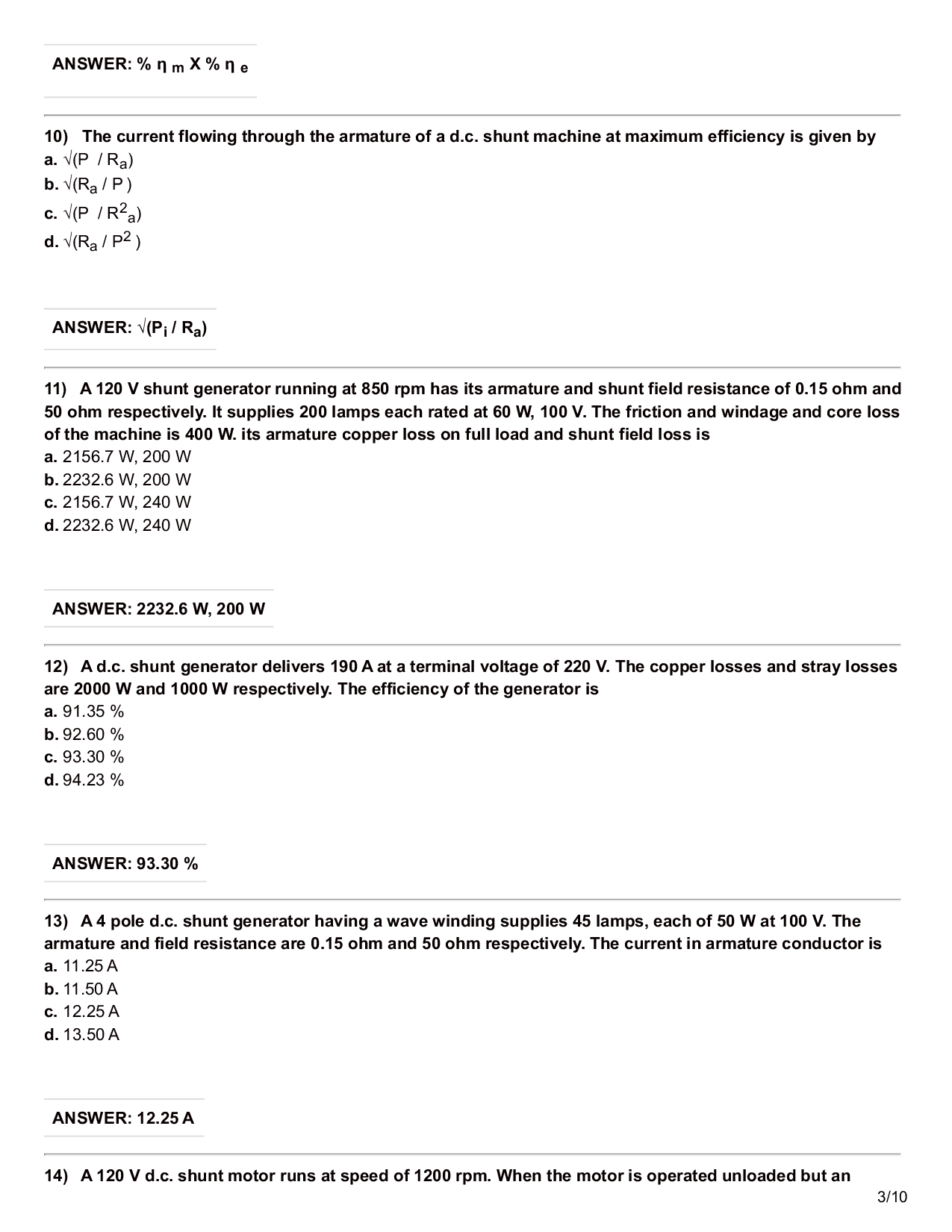 Electrical Machine Objective Type Questions With Answer - Page 4