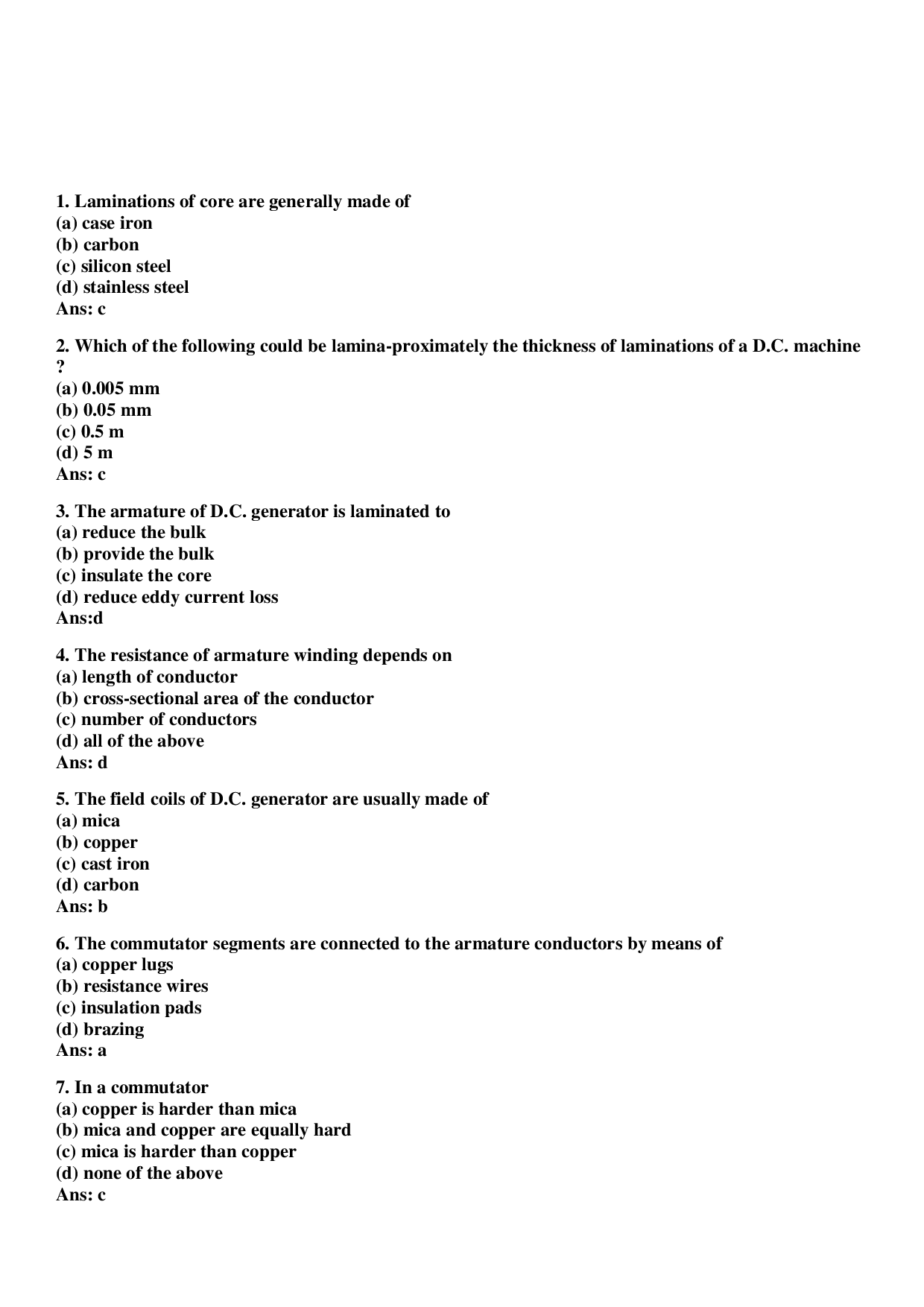Electrical Engineering Objective Type Questions With Answer - Page 2