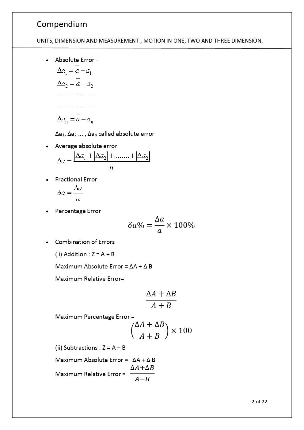 Physics Compendium For JEE/NEET - Page 3