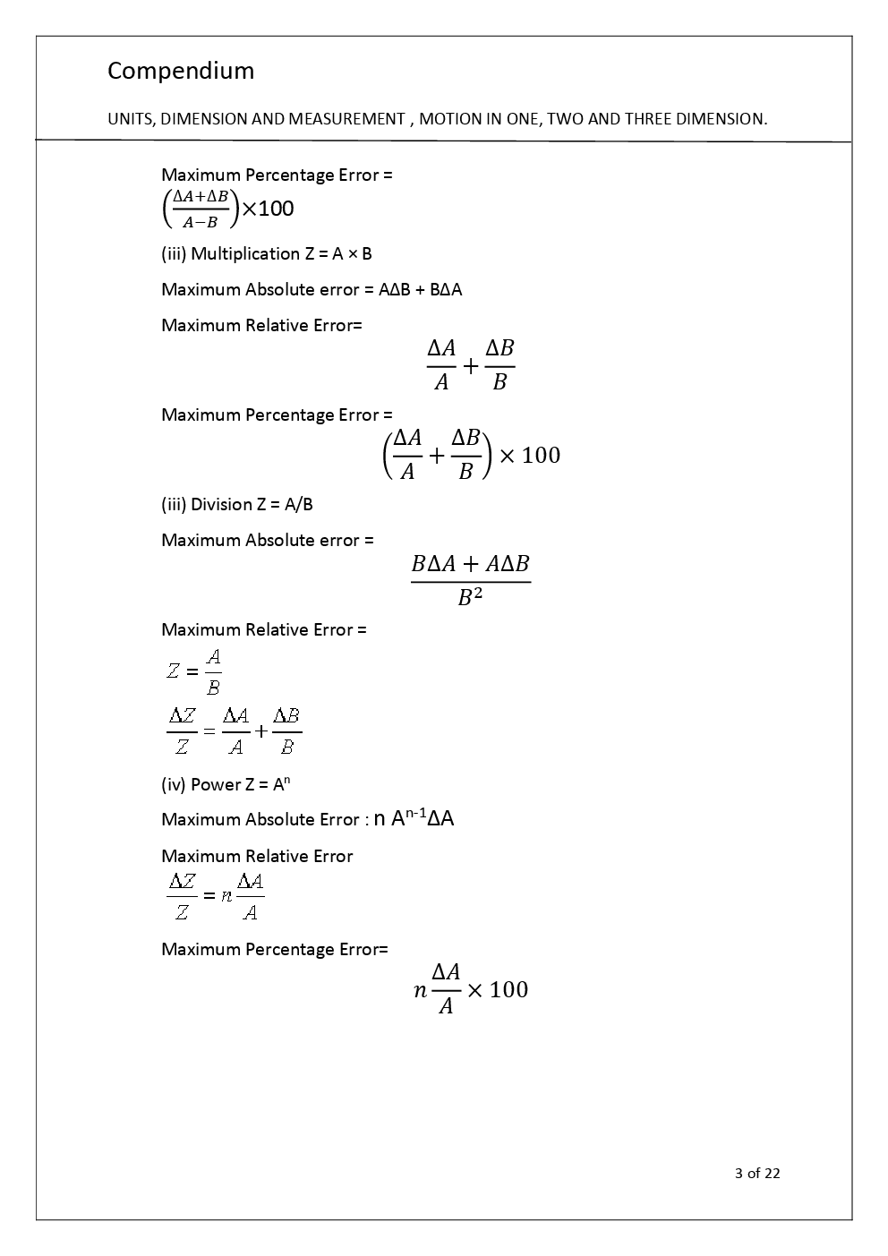 Physics Compendium For JEE/NEET - Page 4