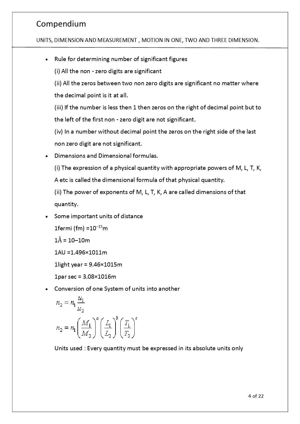 Physics Compendium For JEE/NEET - Page 5