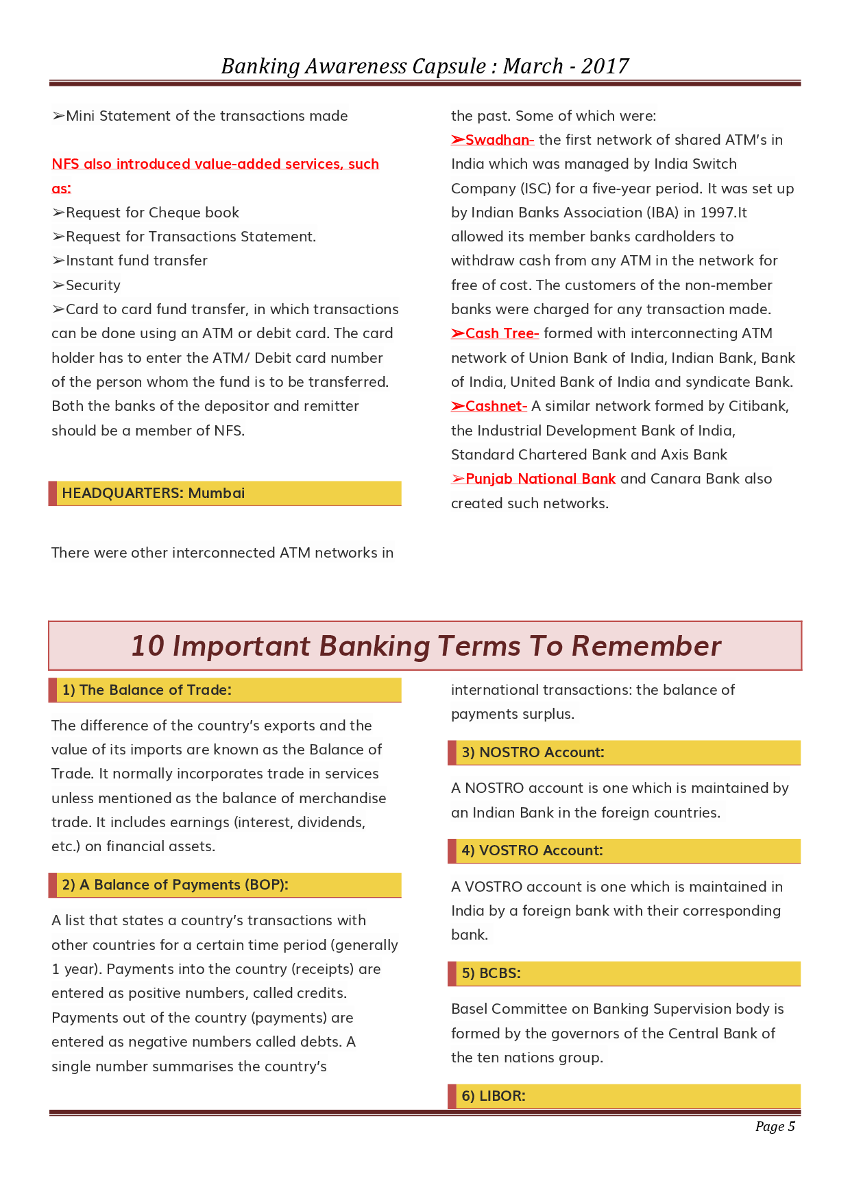 Banking Awareness March 2017 - Page 5