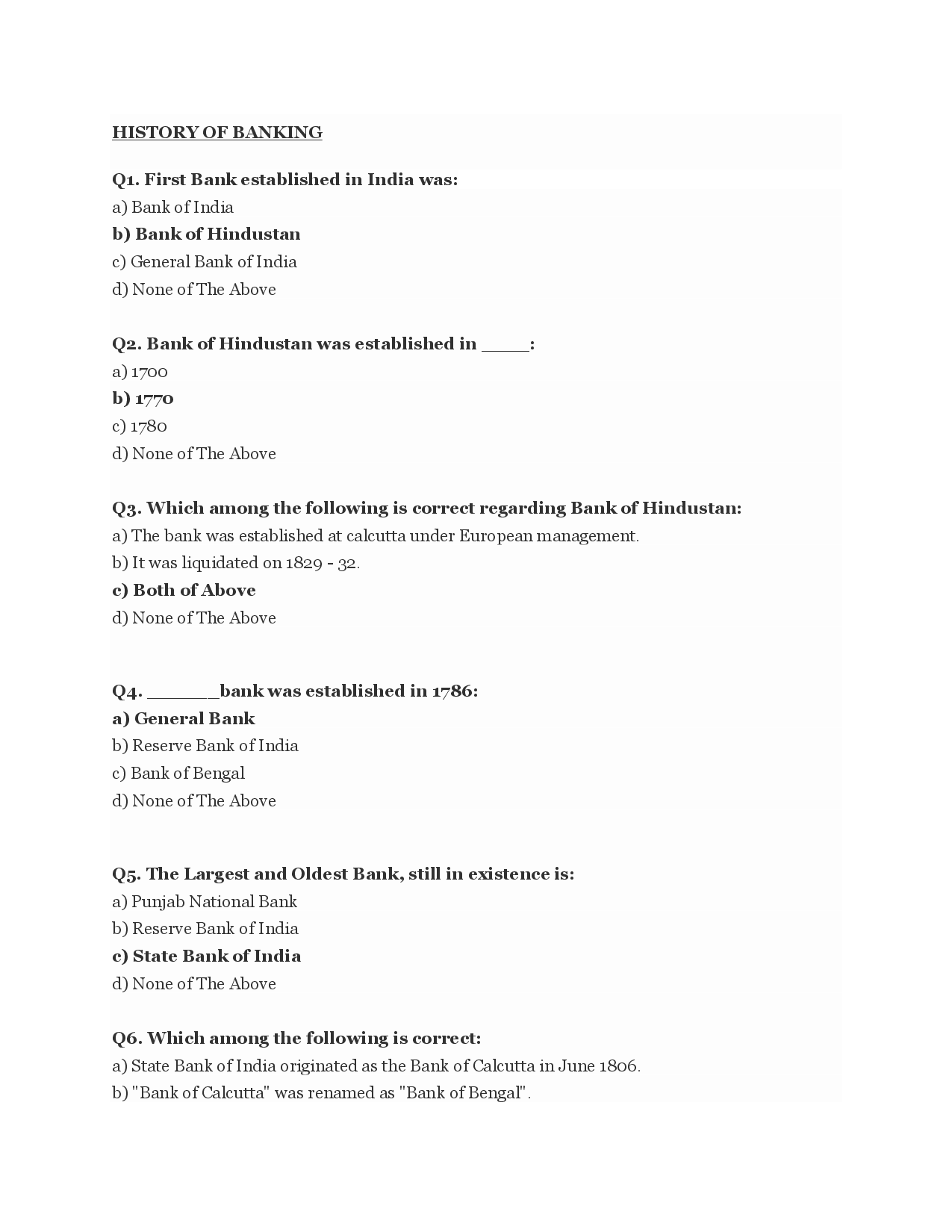 MCQs On Banking Awareness - Page 2