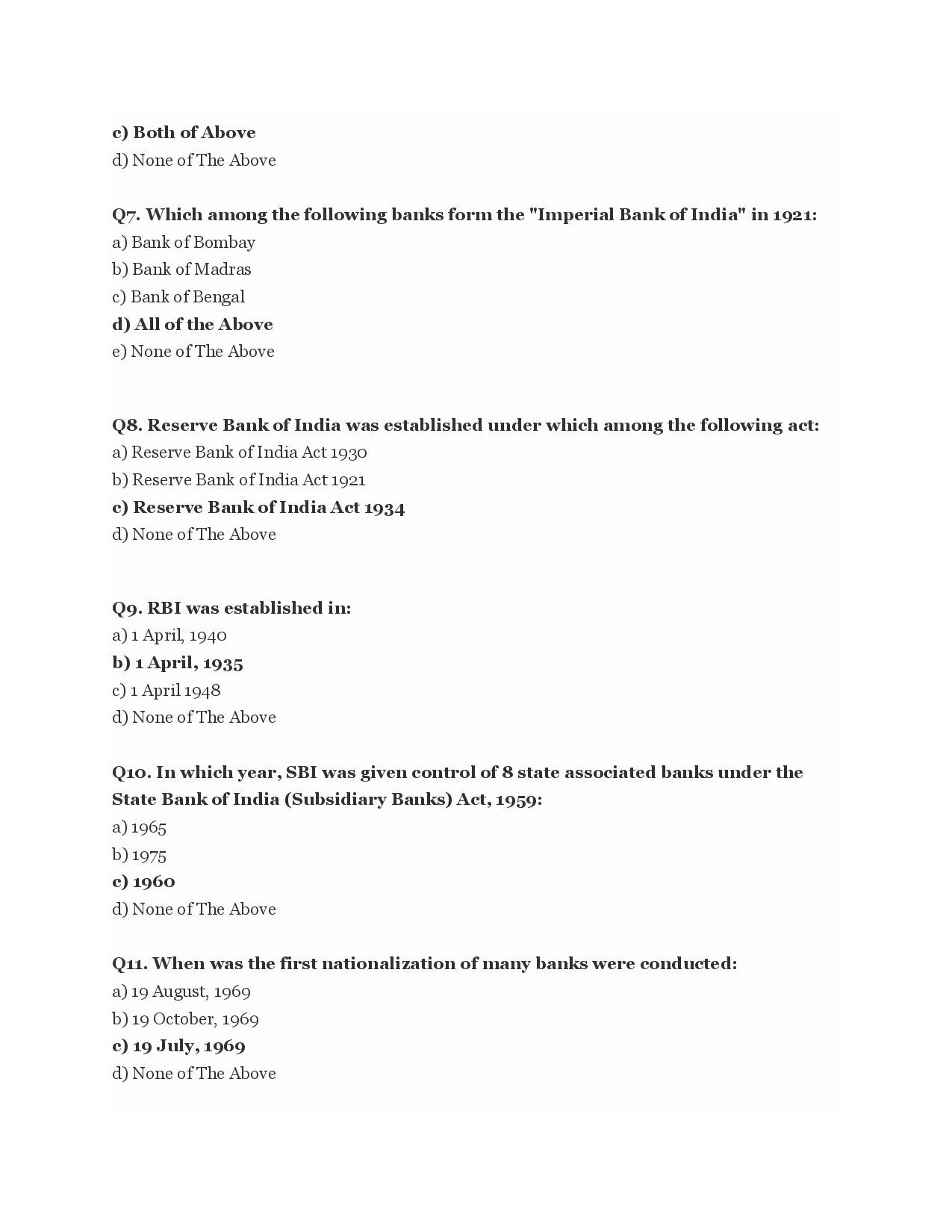 MCQs On Banking Awareness - Page 3