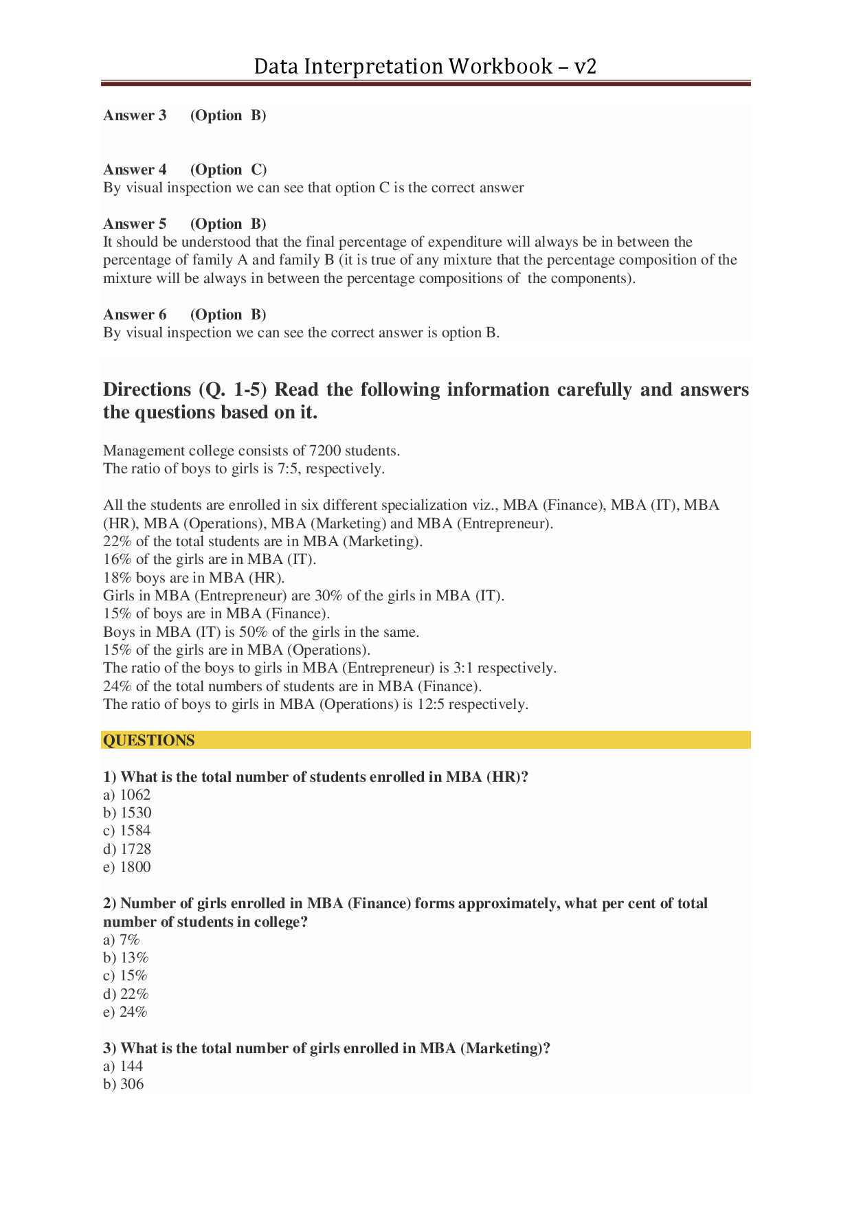 Solved MCQs On Data Interpretation - Page 4