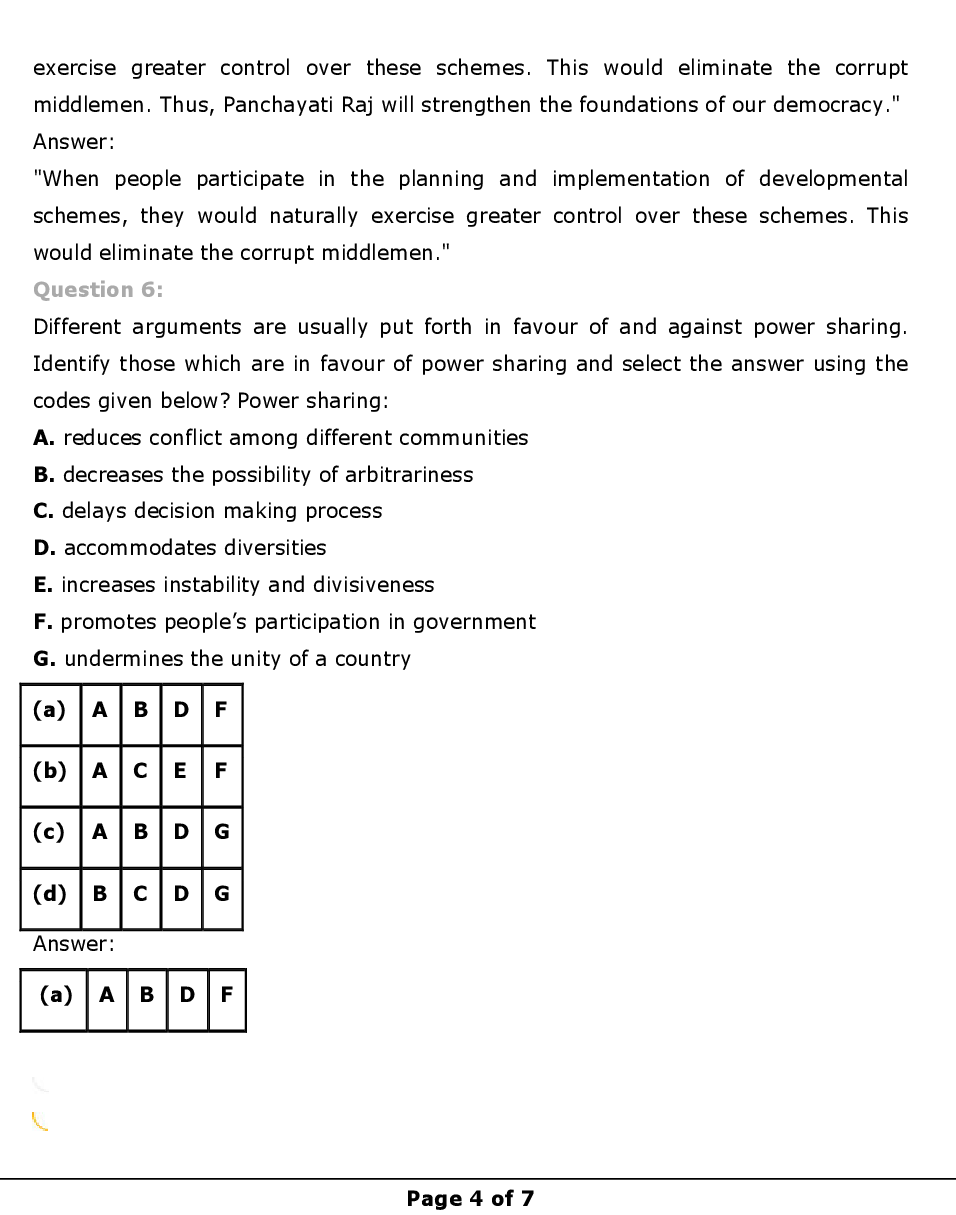 NCERT Solutions For Class 10 Civics - Page 5