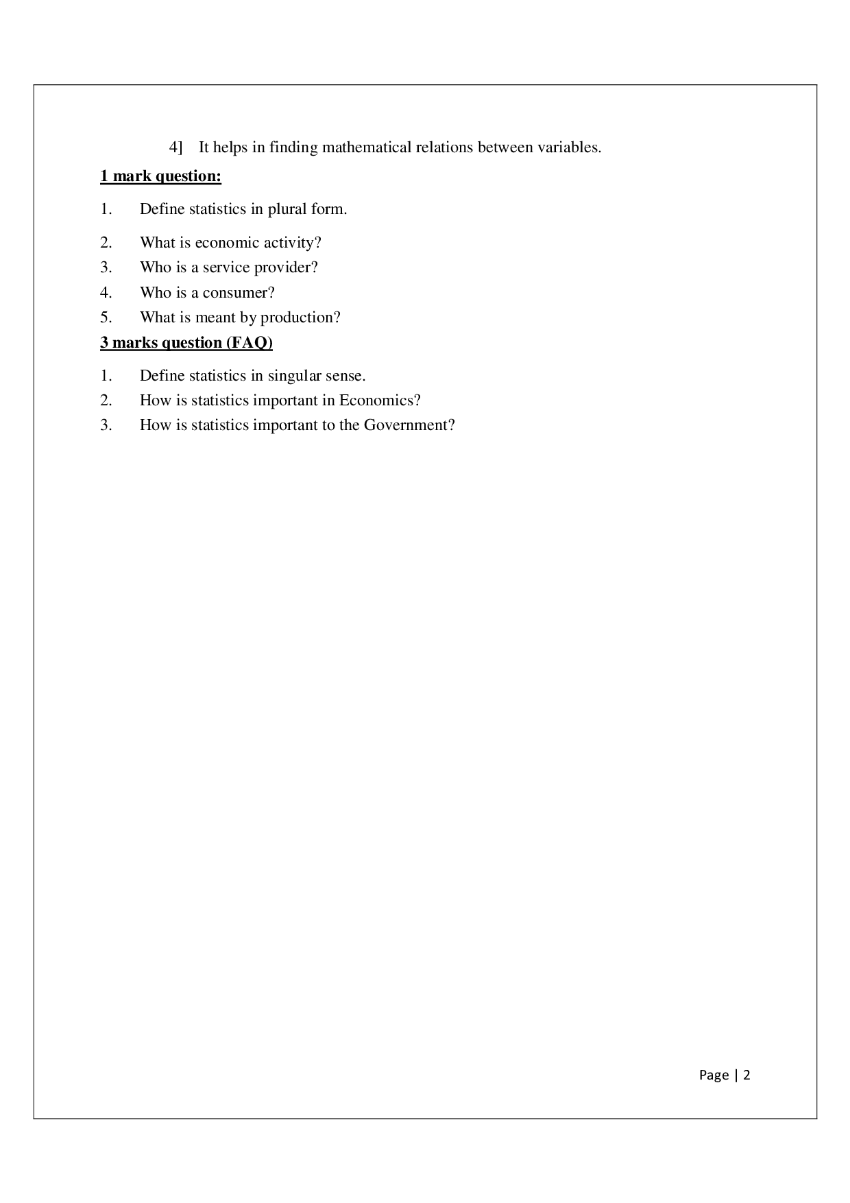 NCERT Solutions For Class 11 Economics - Page 3