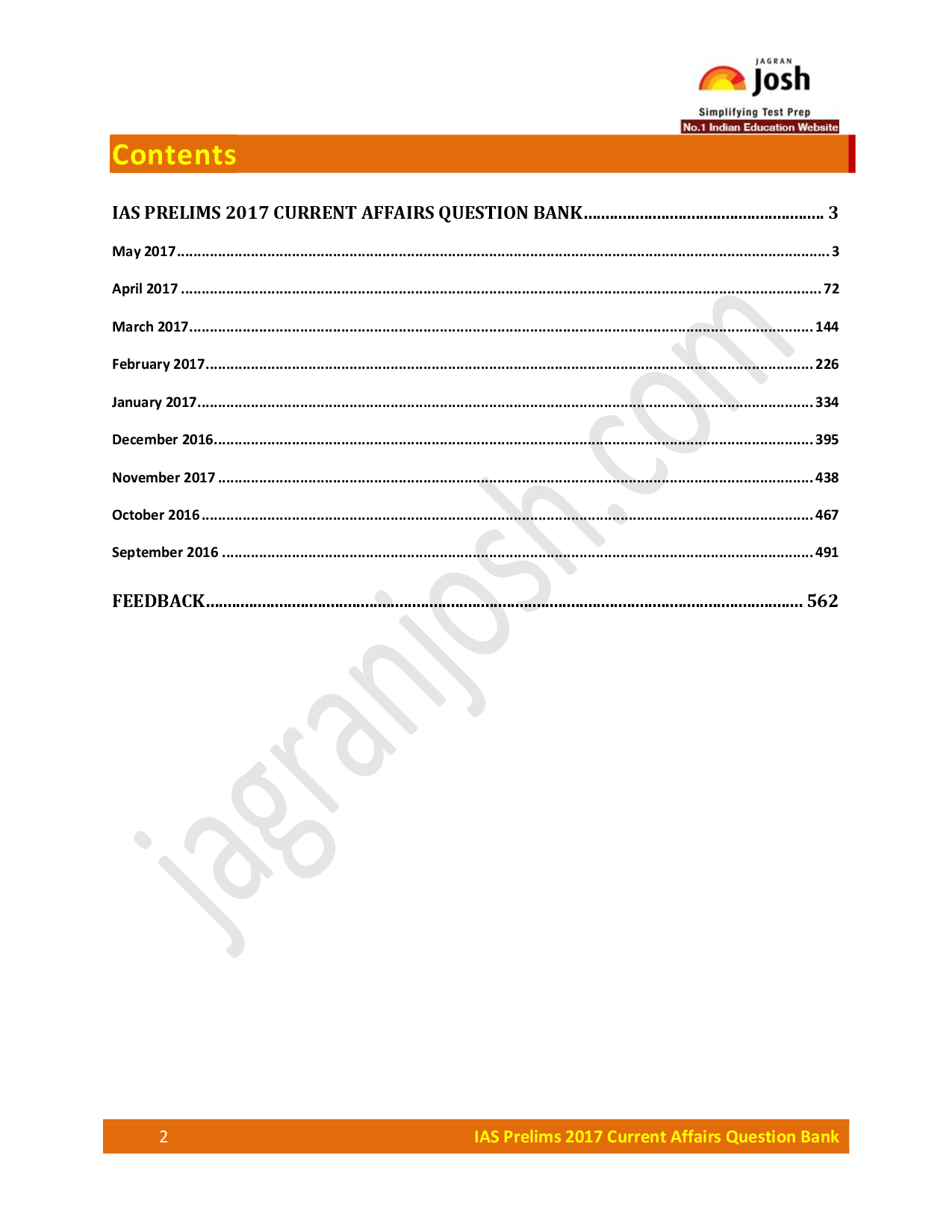 IAS Prelims Exam 2017 Current Affairs Question Bank - Page 3
