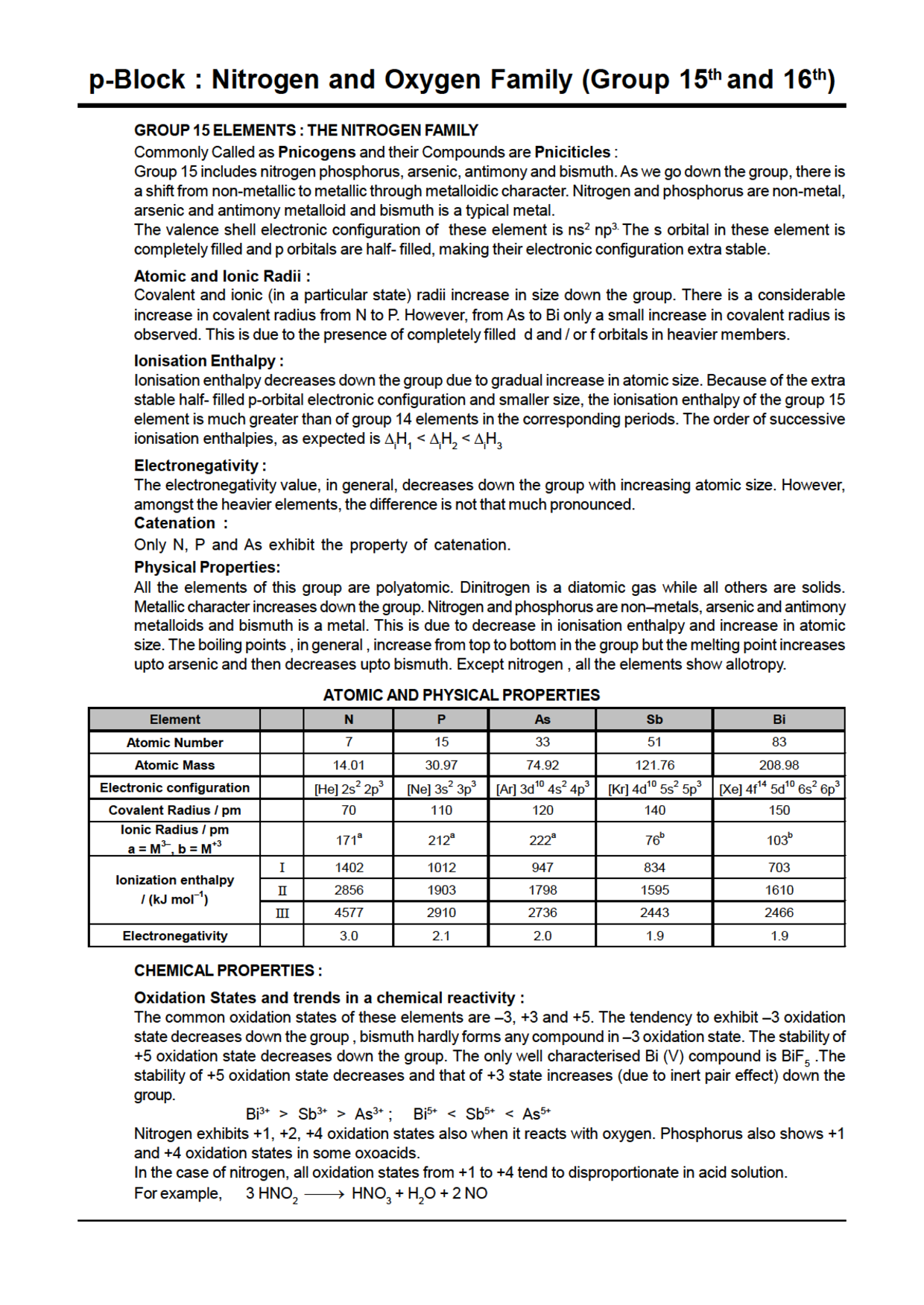 IIT-JEE Objective Type Questions With Answer For Nitrogen And Oxygen Family (Chemistry) - Page 2