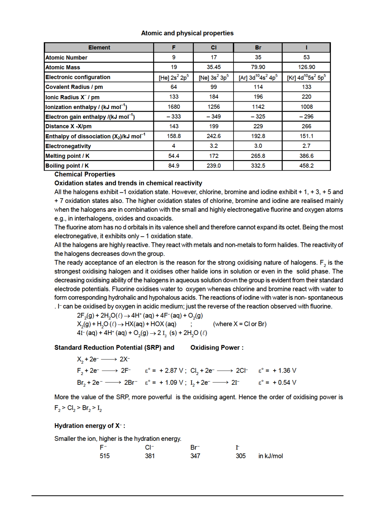 IIT-JEE Objective Type Questions With Answer For Halogen And Noble Gases (Chemistry) - Page 3