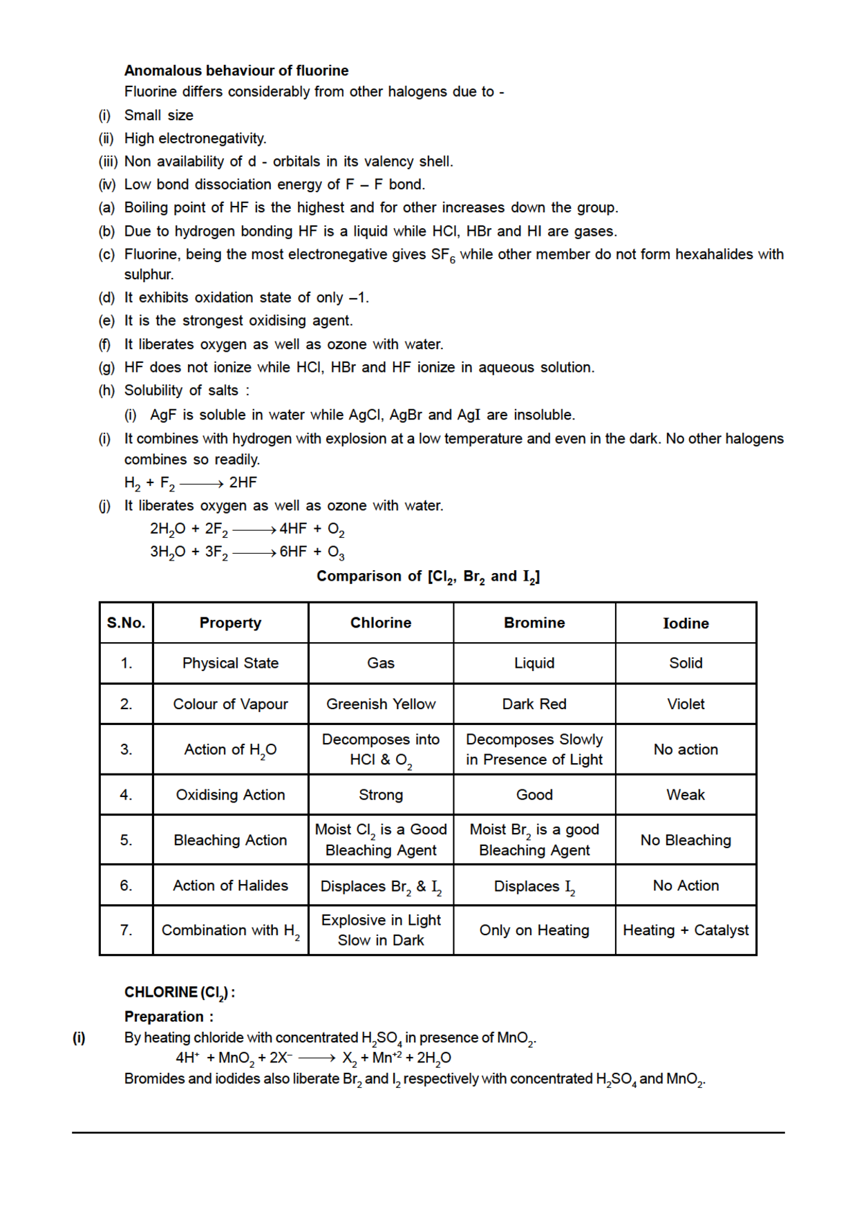 IIT-JEE Objective Type Questions With Answer For Halogen And Noble Gases (Chemistry) - Page 4