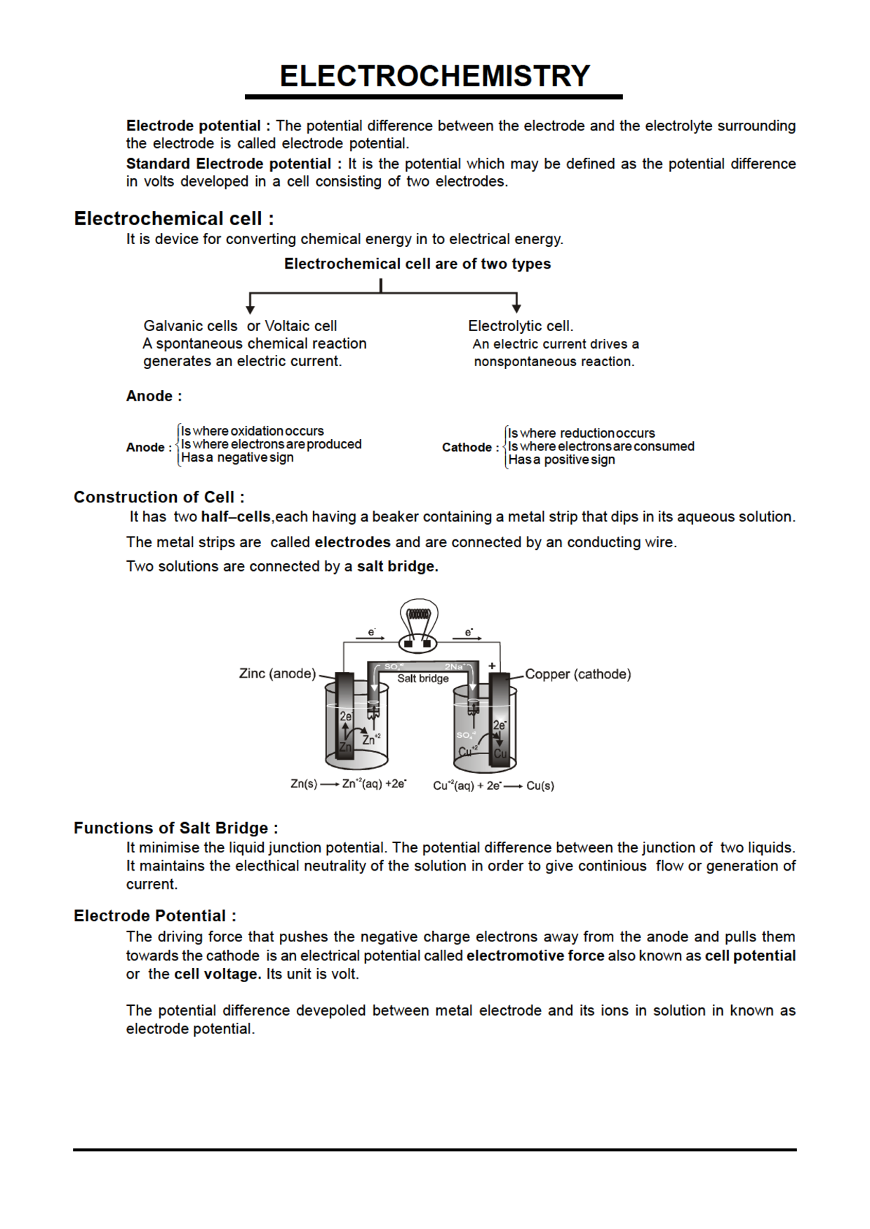 IIT-JEE Objective Type Questions With Answer For Electrochemistry (Chemistry) - Page 2