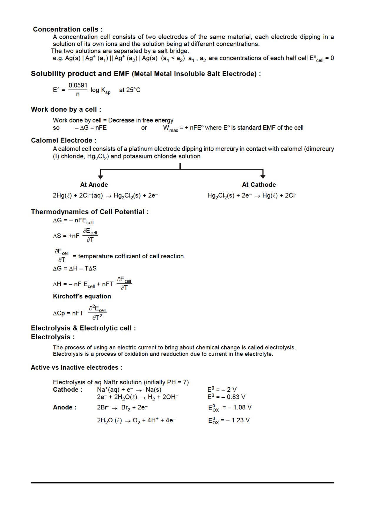 IIT-JEE Objective Type Questions With Answer For Electrochemistry (Chemistry) - Page 5