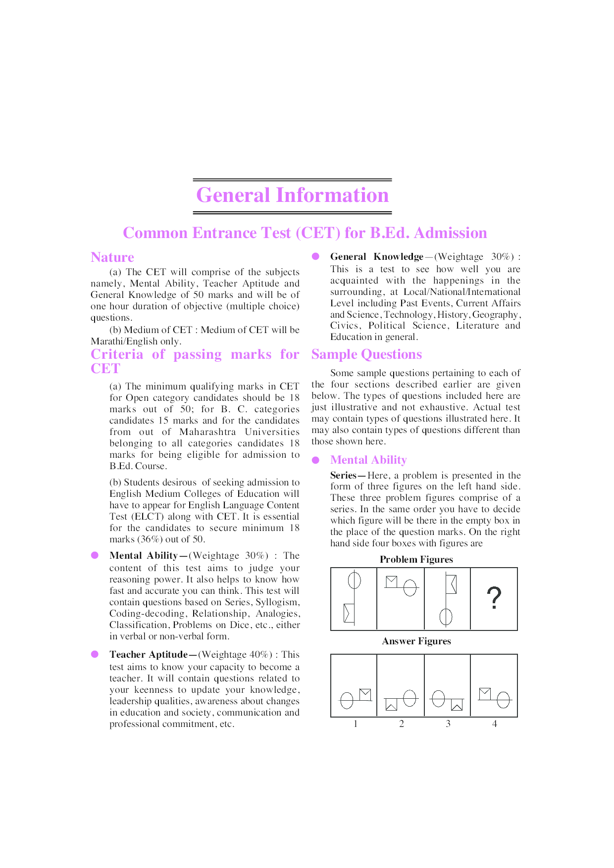 Maharashtra CET B.Ed. Exam. - Page 5