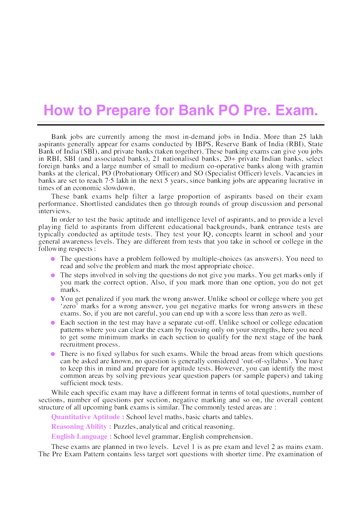 Practice Sets IBPS/State Bank Probationary Officers Preliminary Examination - Page 5