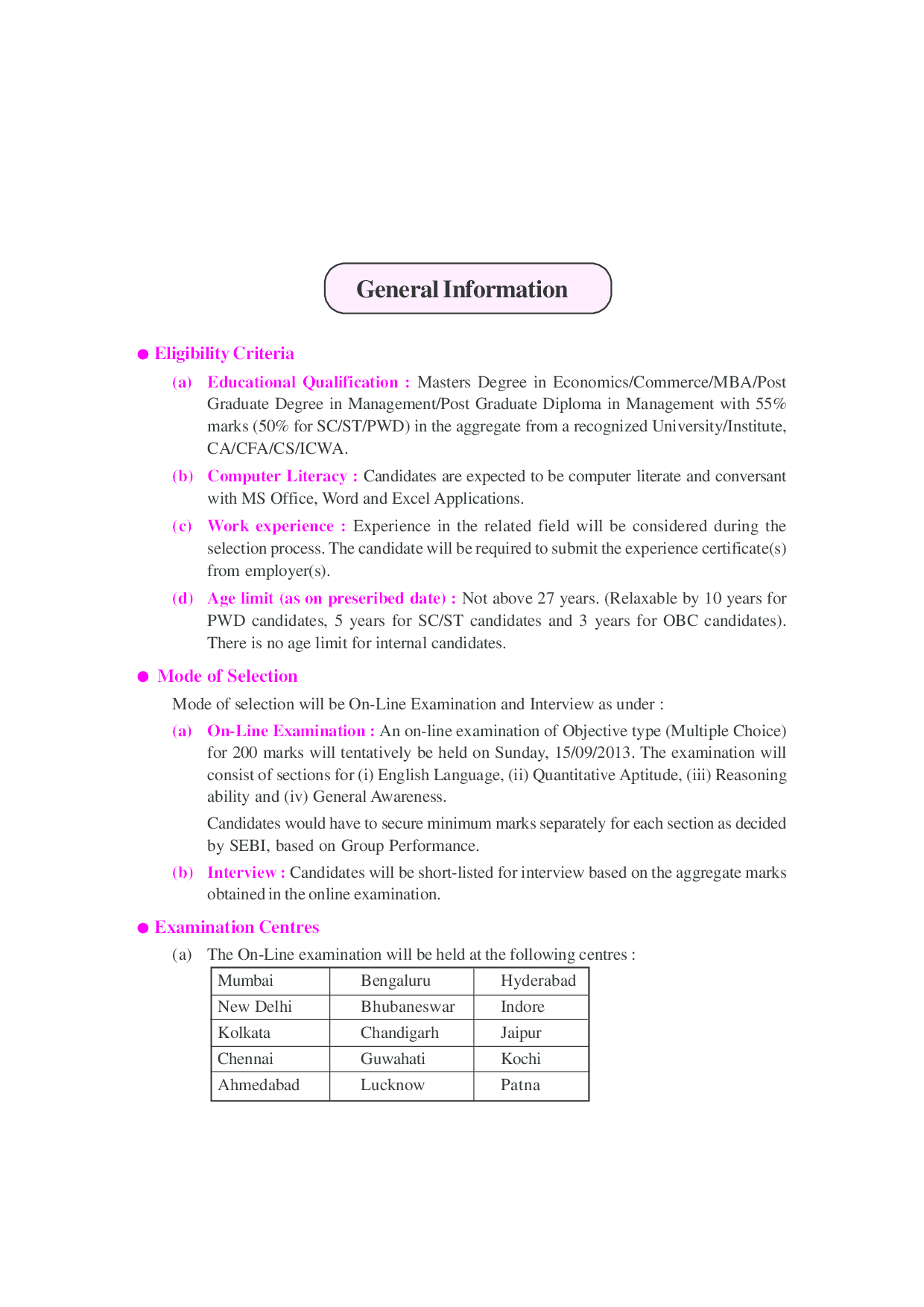SEBI Officer Grade-A (General Stream) Recruitment Exam. - Page 5