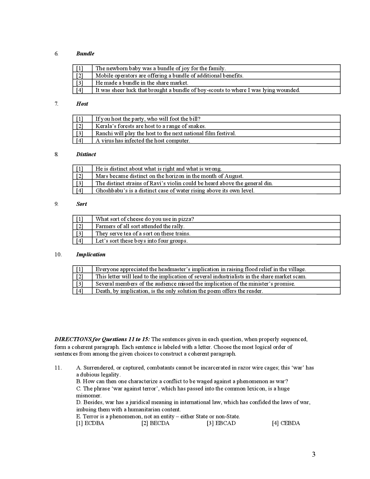 CAT Objective Type Question With Answer Set 1 - Page 4
