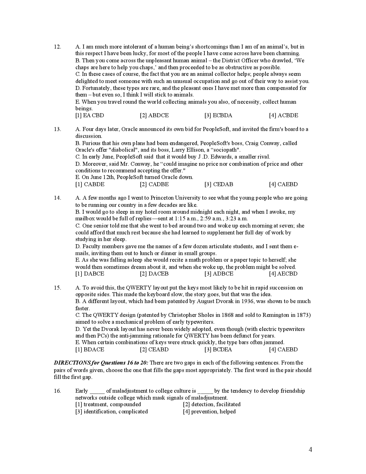 CAT Objective Type Question With Answer Set 1 - Page 5