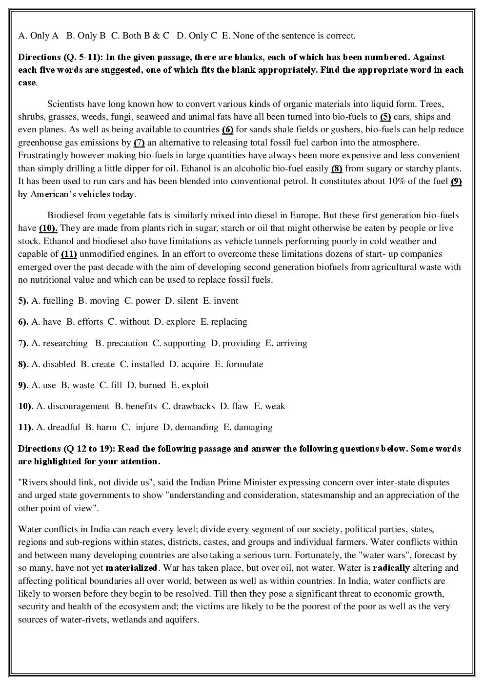 Based On IBPS New Pattern 2017 English Question & Answer - Page 3