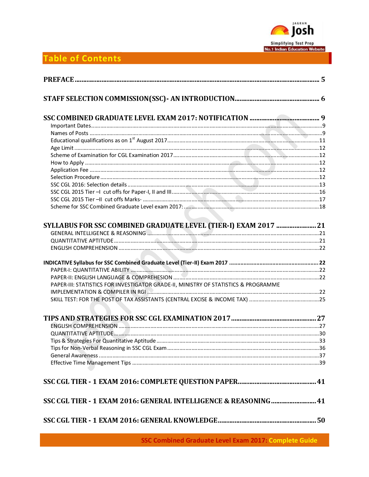 SSC CGL Exam 2017 A Complete Guide - Page 3