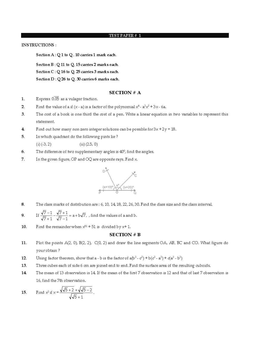 CBSE Test Paper And Solution Class IX (All Subjects) - Page 4