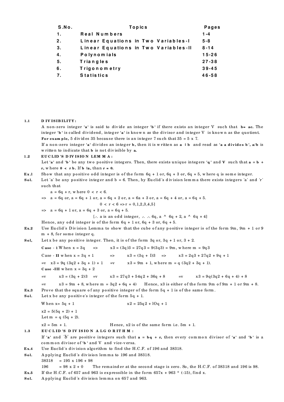 Study Material For Class X Mathematics - Page 2