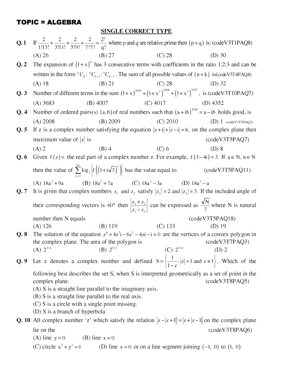 Algebra Solved Question For 11 & 12 - Page 2