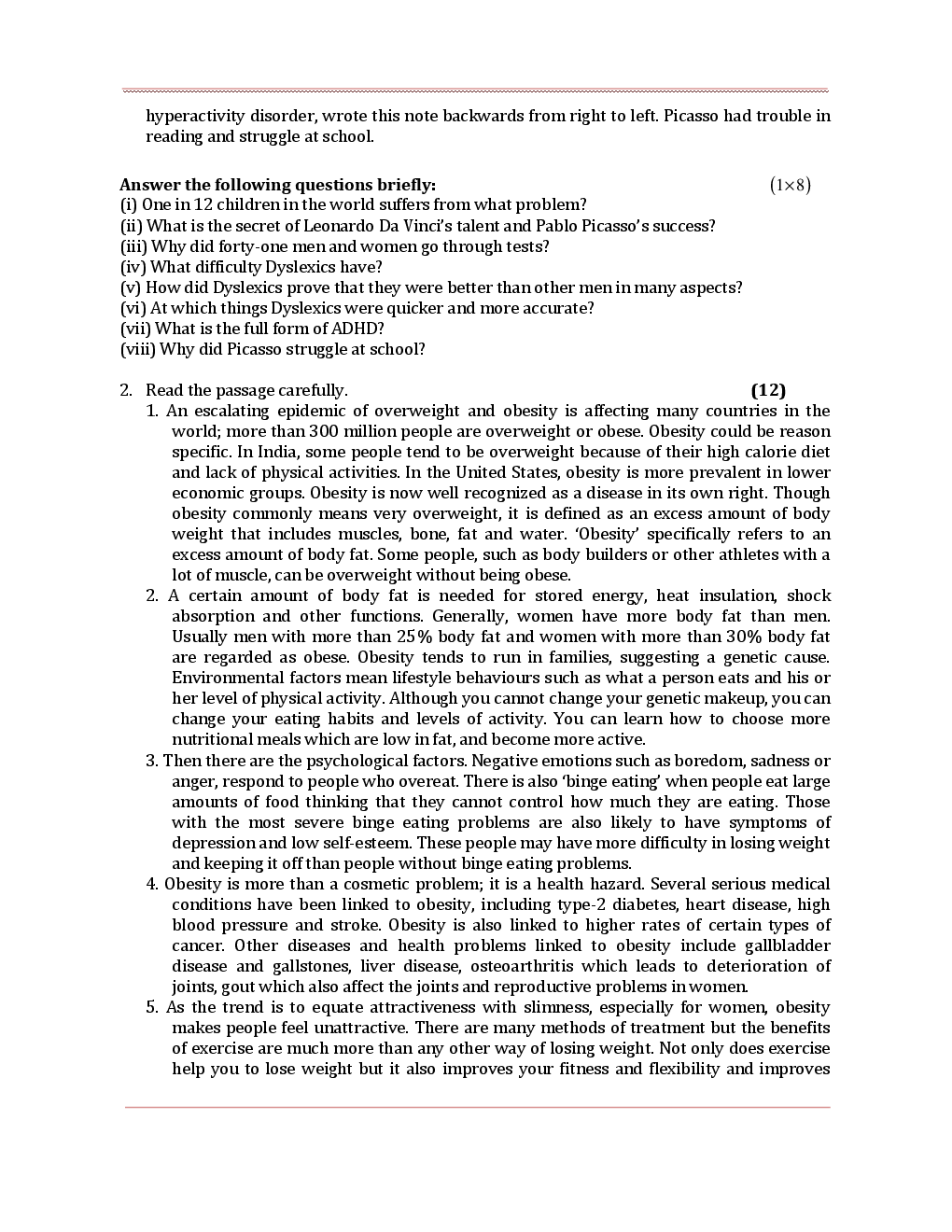 CBSE Sample Question Papers With Solution SA I For English communicative Class 9 - Page 3