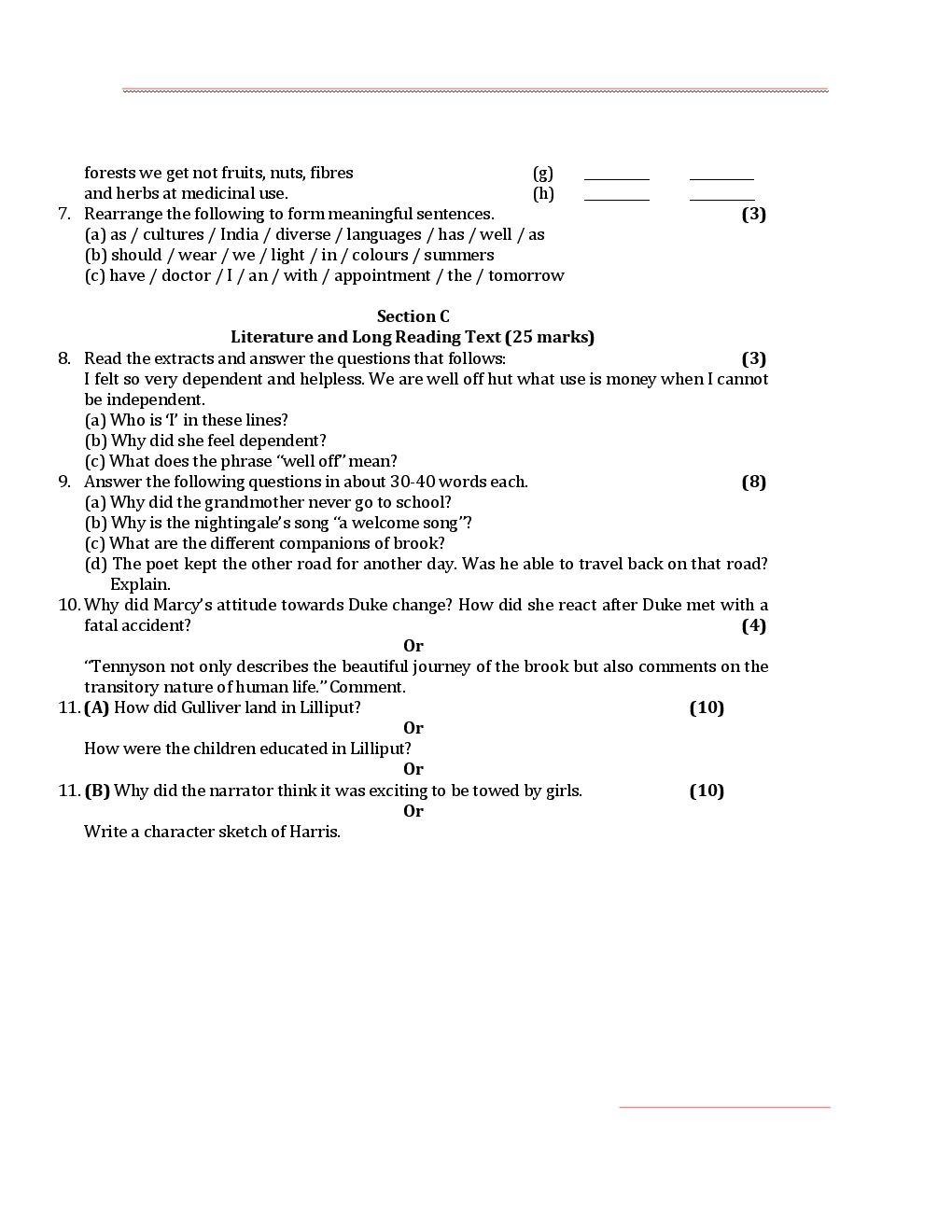 CBSE Sample Question Papers With Solution SA I For English communicative Class 9 - Page 5