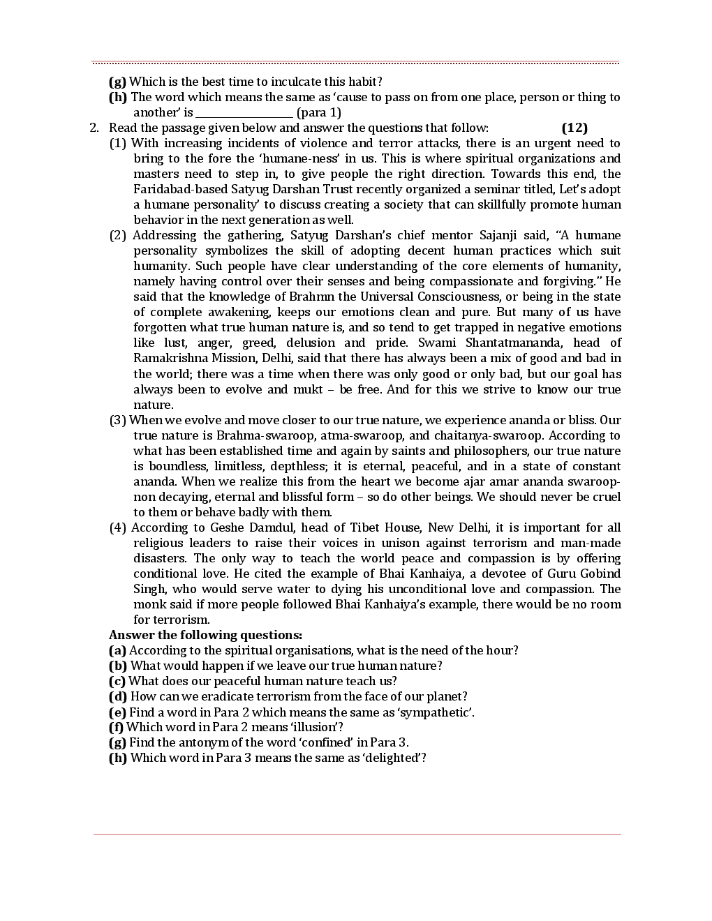 CBSE Sample Question Papers With Solution SA I For English Language And Literature Class 9 - Page 3