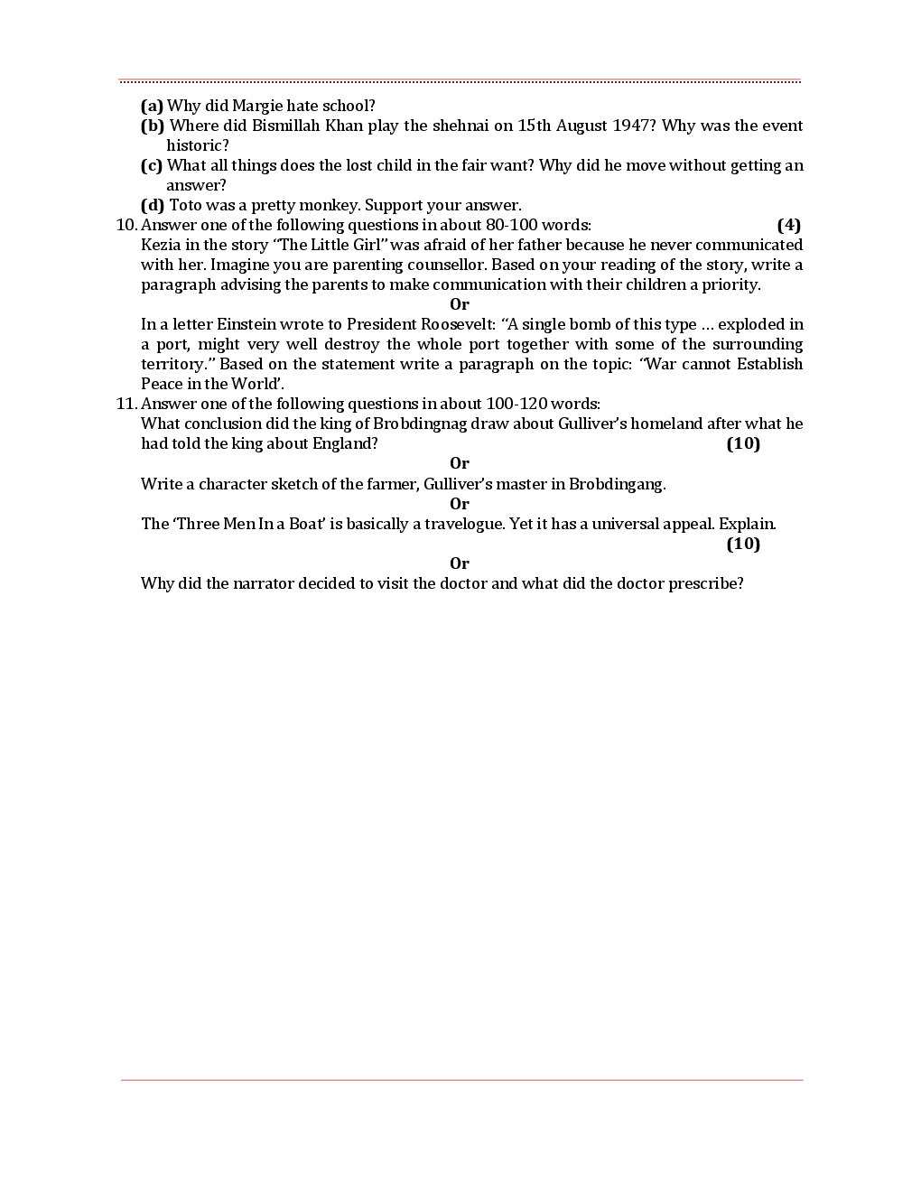 CBSE Sample Question Papers With Solution SA I For English Language And Literature Class 9 - Page 5