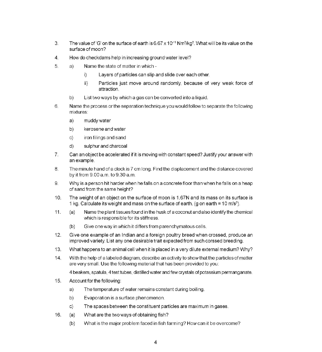 CBSE Sample Question Papers With Solution SA I For Science Class 9 - Page 4
