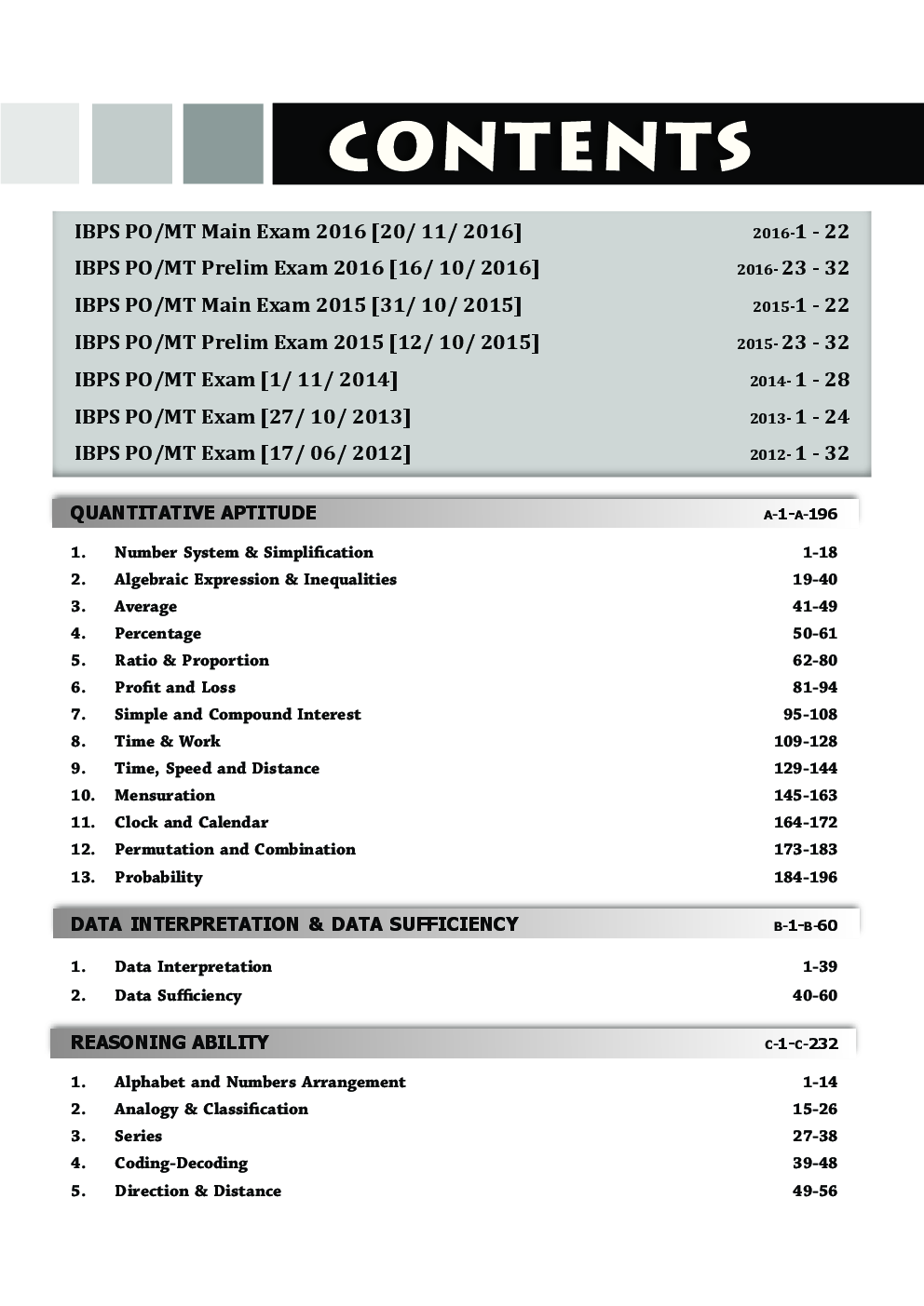 Comprehensive Guide To IBPS-CWE Bank PO/ MT Prelim + Main Exam (6th Edition) - Page 4