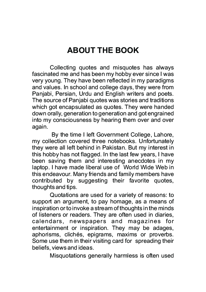 Quotes, Misquotes And Anecdotes Vol-I - Page 4