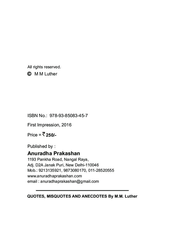 Quotes, Misquotes And Anecdotes Vol-II - Page 3