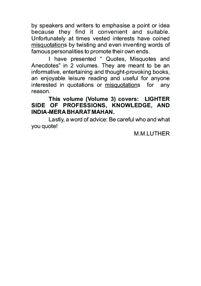 Quotes, Misquotes And Anecdotes Vol-III - Page 5