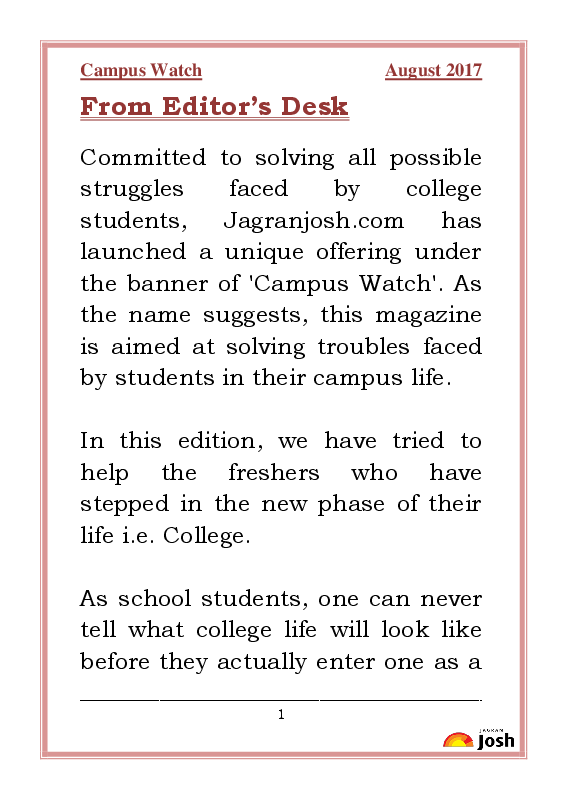 Campus Watch August 2017 E-Book - Page 3