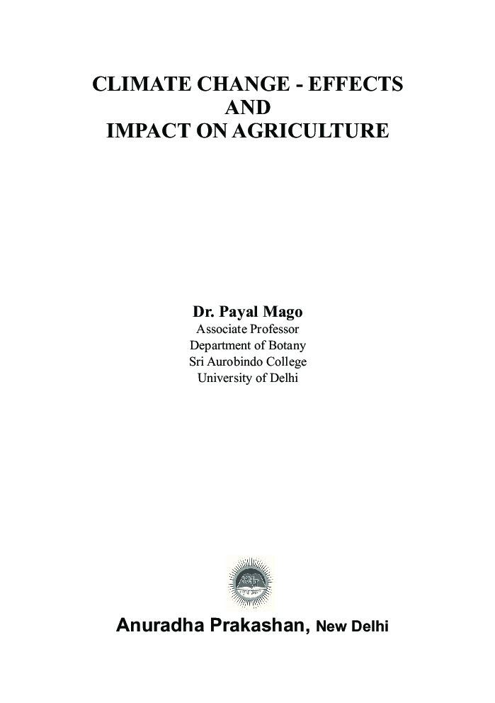 Climate Change Effects And Impact On Agriculture - Page 2