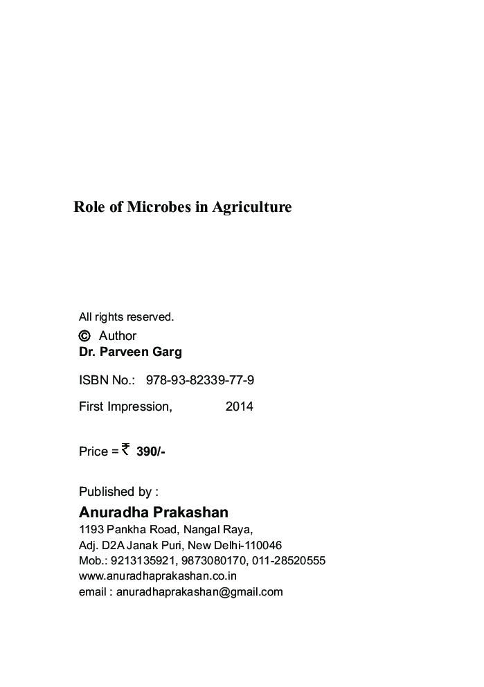 Role Of Microbes In Agriculture - Page 3