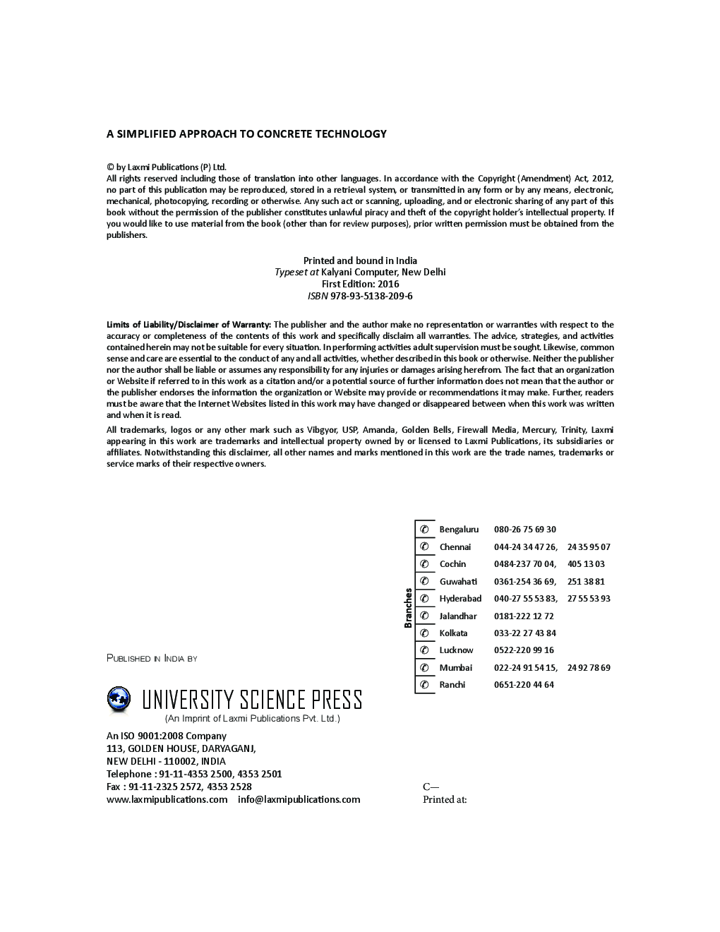 A Simplified Approach To Concrete Technology - Page 5