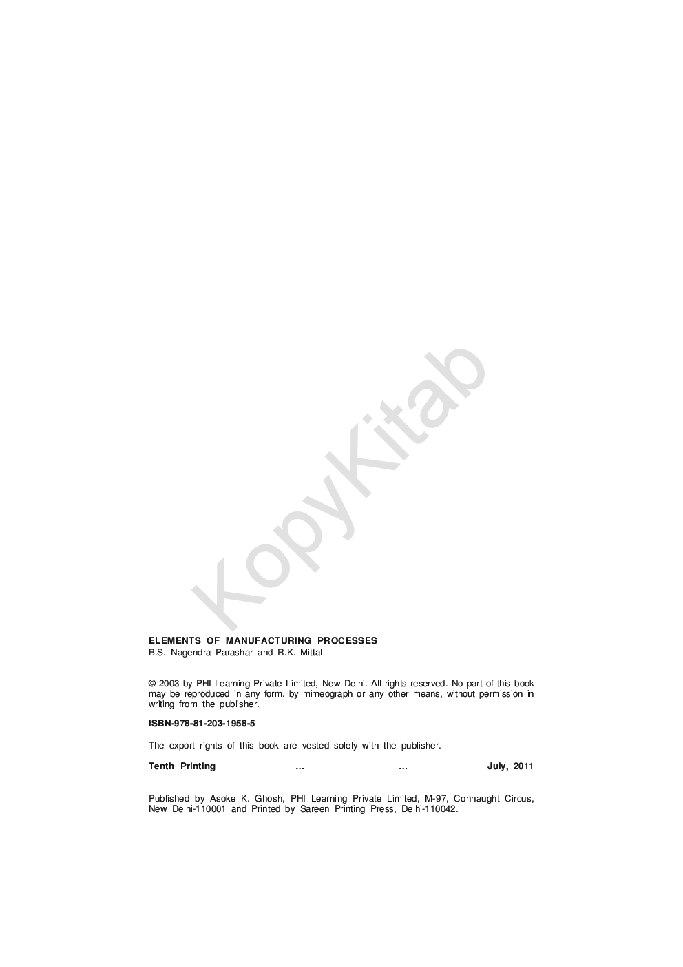 Elements Of Manufacturing Processes - Page 3