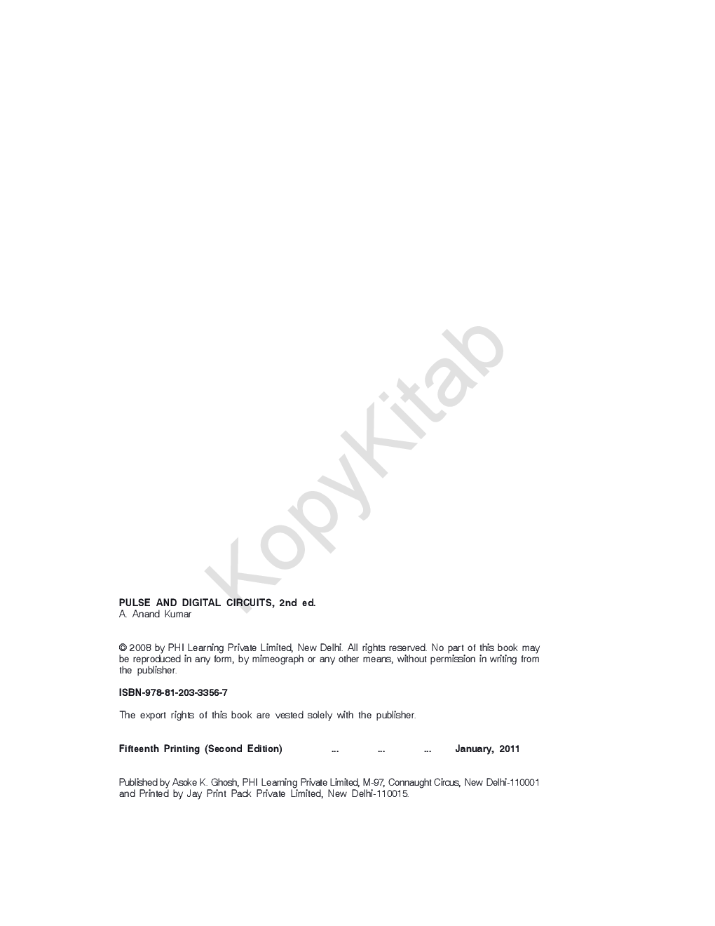 Download Pulse And Digital Circuits PDF Online 2022 by A. Anand Kumar