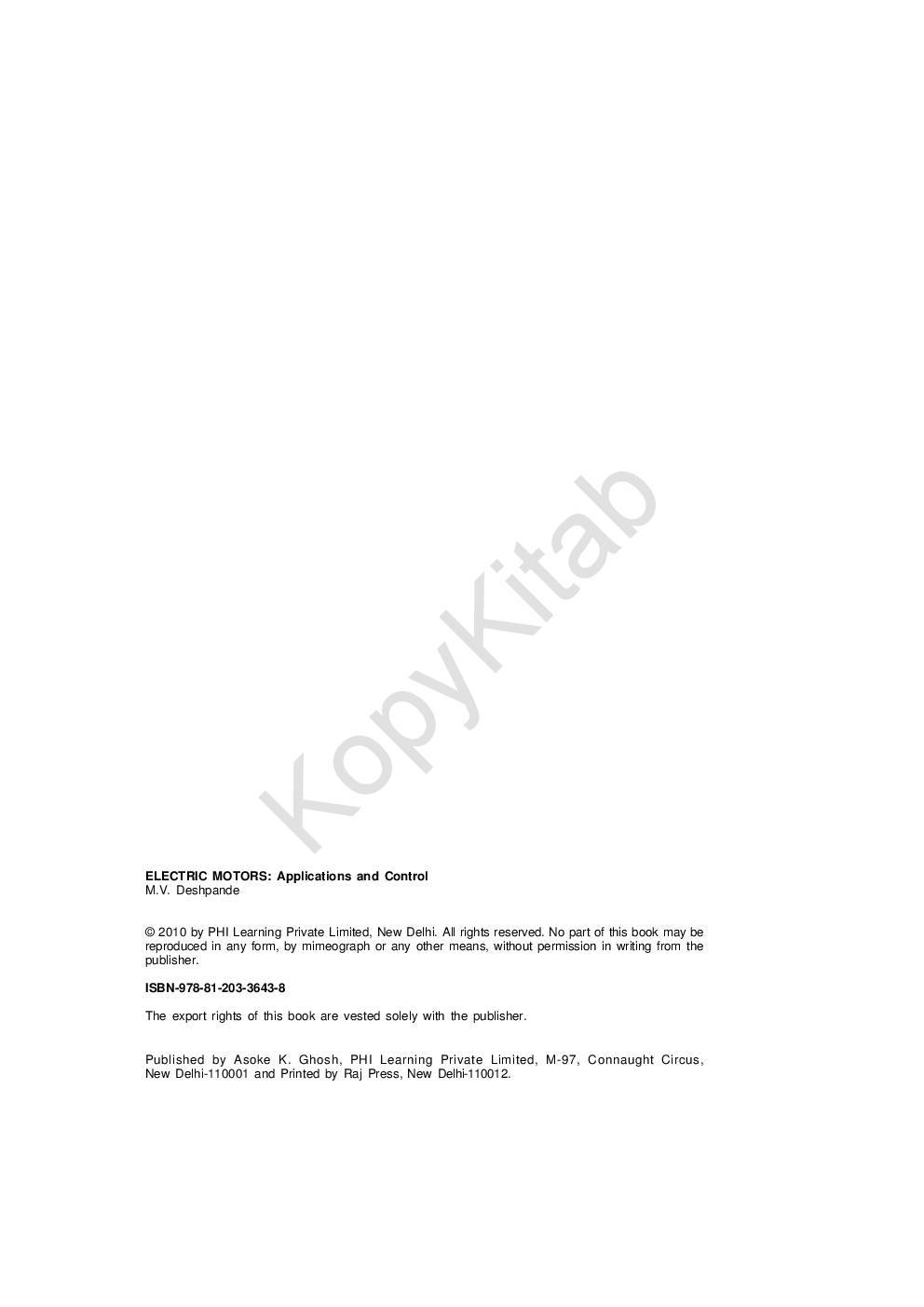 Electric Motors: Applications And Control - Page 5