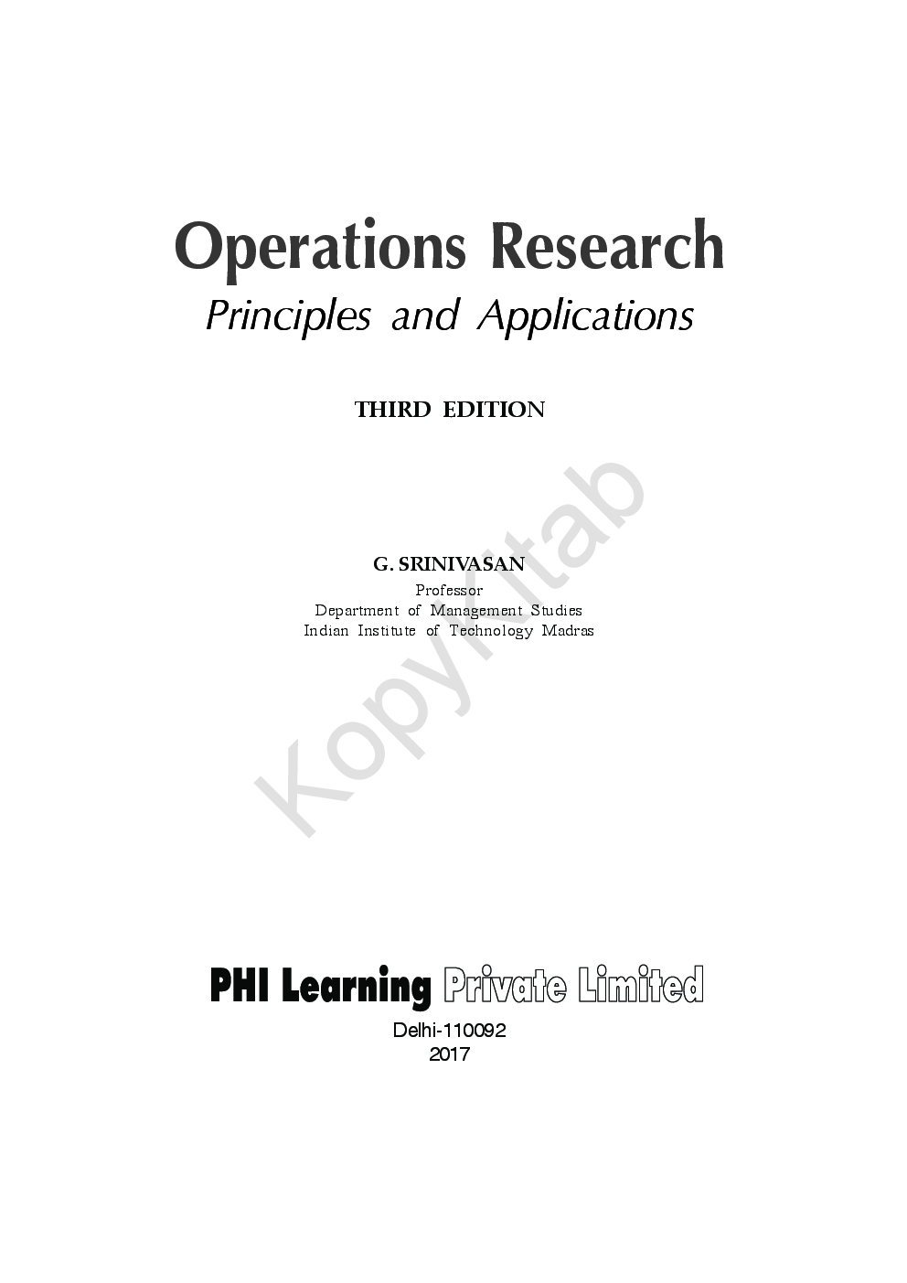 Operations Research: Principles And Applications - Page 3