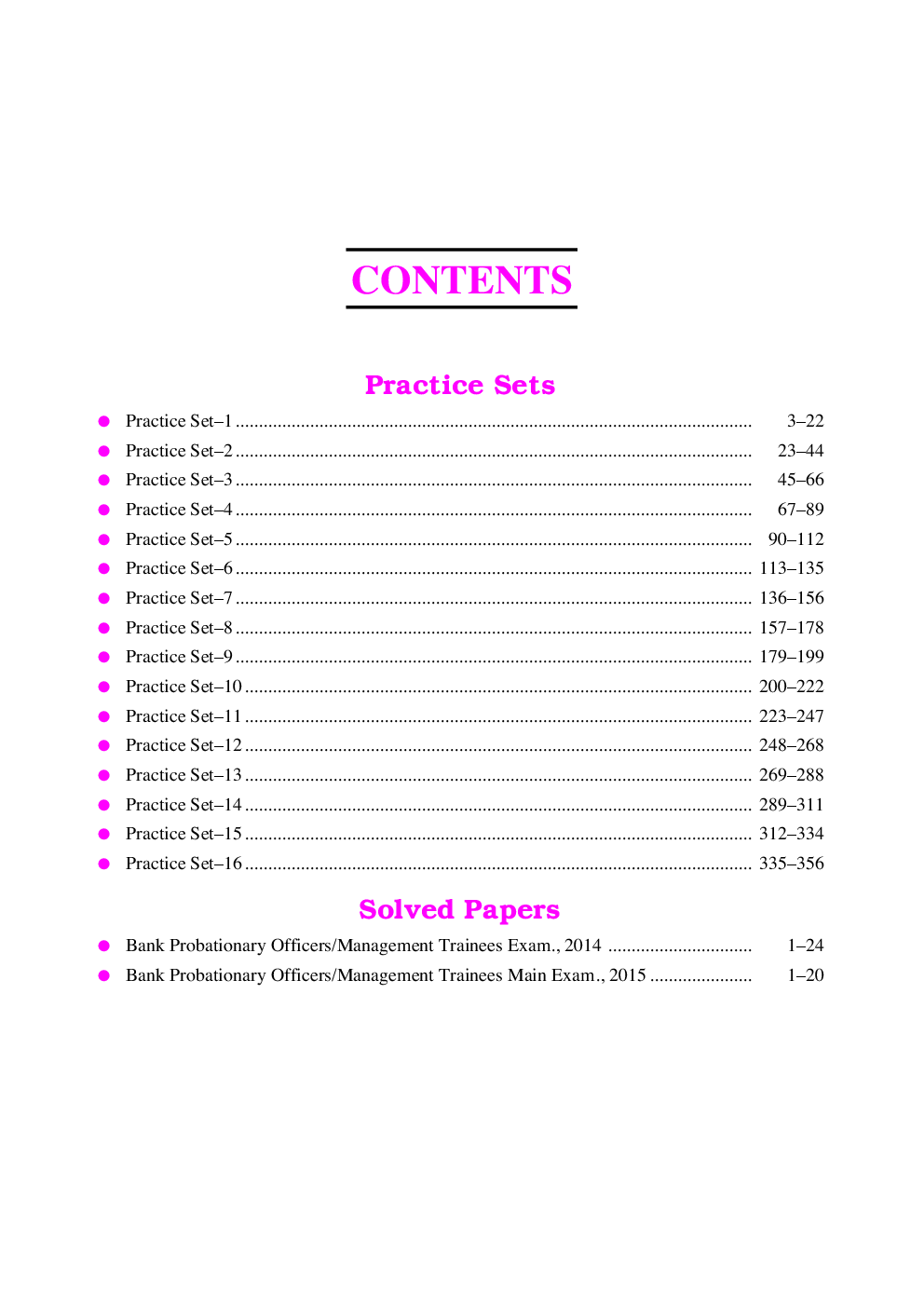 Practice Sets & Solved Papers BANK PO /MT Main Examination - Page 4